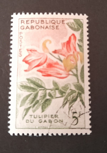 Sello Postal - Gabon - Flora - 1968