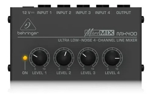 Mixer De Línea Micromix Behringer Mx400 De 4 Canales 