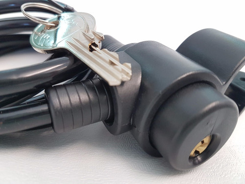 Candado De Cable Forrado Reforzado Bicicleta Con Dos Llaves