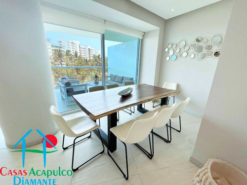 Imagen 3 de 26 de Cad Velera E2. Depa De Playa. Terraza Doble Con Vista Al Mar