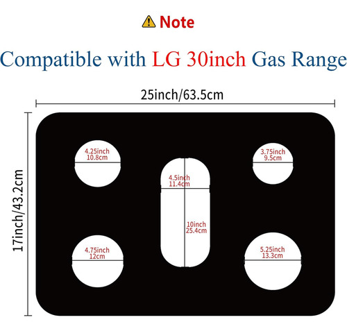 Cubierta Para Estufa LG De 30 Pulgadas De 0.016 Pulgada De G