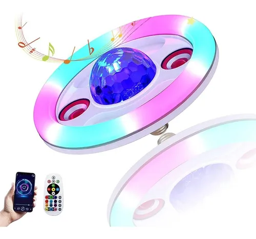 comprar Foco Parlante Led Rgb 48w Con Conexión Bluetooth + Control