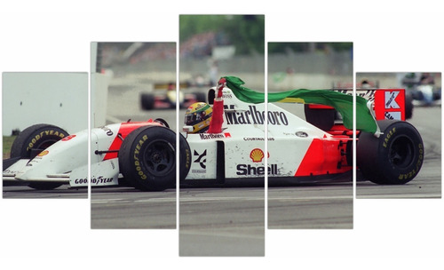 Murales Fómula 1 Ayrton Senna En  Madera De 60 X 100