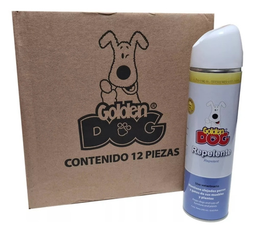 Repelente Golden Dog Perros Y Gatos Caja Con 12 Pz De 240 Ml