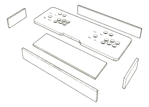 Plano Arcade 2 Jugadores Pandora Mame Multijuegos+ Graficos