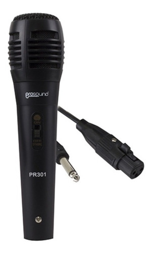 Microfono Alambrico Prosound Unidireccional Color Negro Fj