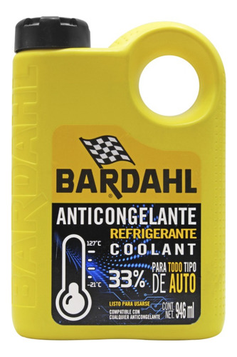 Anticongelante Refrigerante Bardahl Coolant Listo Para Usar