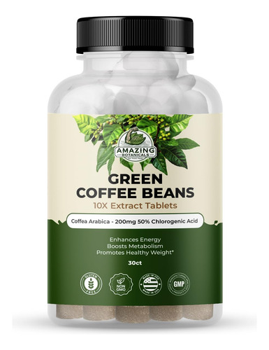 Amazing Botanicals Extracto Café Verde 200mg 30 Tabletas