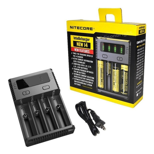Carregador De Bateria 18650 Nitecore I4 New Digital