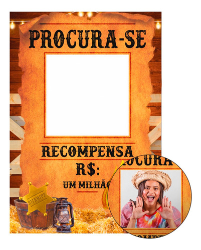 Painel Retangular Vazado Lateral Junina Tecido 1,50x2,20 Mt
