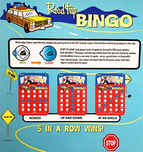 Viaje Por Carretera Tarjetas De Bingo Azul Rojo Del Paq...