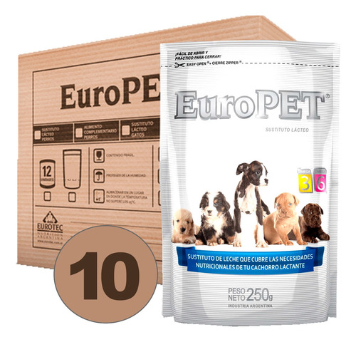 Leche Cachorro Sustituto Lacteo Premium Europet 10 Paquetes