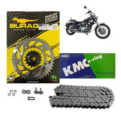 Kit Relação Durag/kmc Virago 250/xv 125 Com Retentor 1992