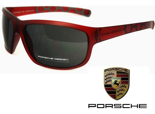 Lentes De Sol Porsche P8538 C Design Red Matte Gray Italy