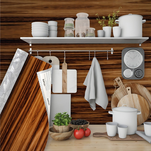 Papel adhesivo Contact, envoltura de madera para muebles, 5 m x 45 cm, color: palisandro