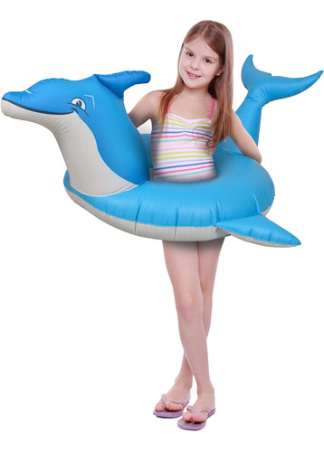 Dolphin Pool Float Party Tube - Inflatable Rafts For Adults 