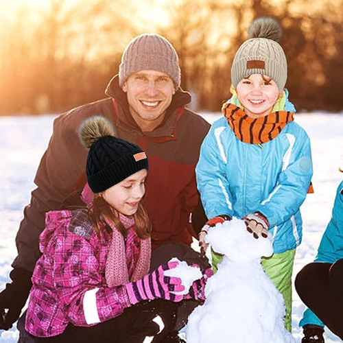 Gorro Invierno Para Niños,conjunto Bufanda Y Gorro Guantes