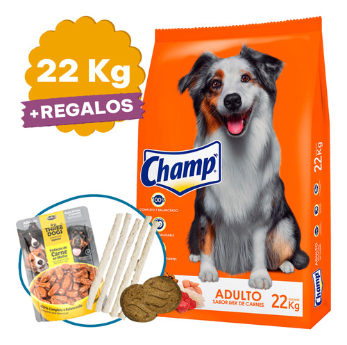 Alimento Champ Mix De Carnes Perro Adulto 22 Kg + Envío