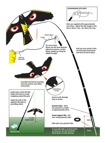  Cometa Espanta Aves Original Bye Bye Birds