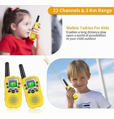 . Radio Walkie Talkie Con Banda Infantil, Amarilla