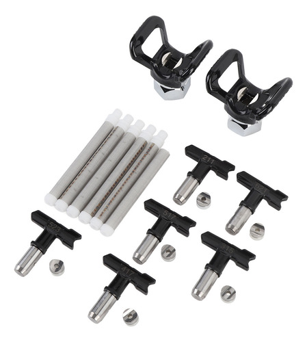 Conjunto De 6 Peças Airless Spray Tip Guard Preto 211 315 41