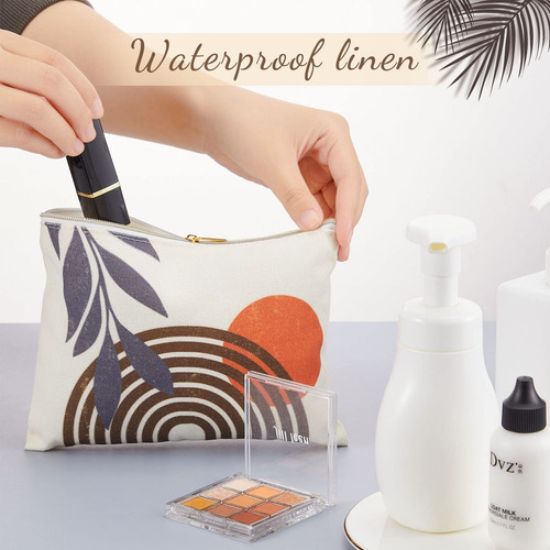 6 Piezas Bolsa De Maquillaje Boho Neceser De Maquillaje Suns