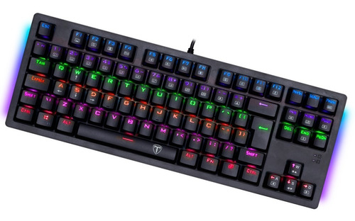 Imagem 2 de 3 de Teclado Gamer T-dagger Bali T-tgk311 Outemu Mk2 Diy Blue