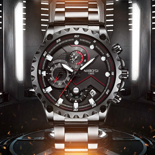 Reloj De Cuarzo Analógico Impermeable Para Hombre Nibosi 232