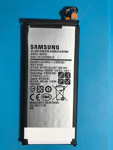 Bateria Con Flex *original* Samsung J7 Pro J730 Envío Gratis (Usado)