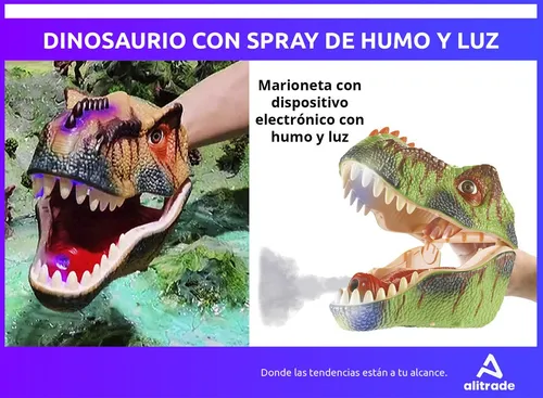 Juguete Dinosaurio Sonido Luz Humo Bateria Recargable Cabeza Juguete Dinosaurio Sonido Luz Humo Bateria Recargable Cabeza