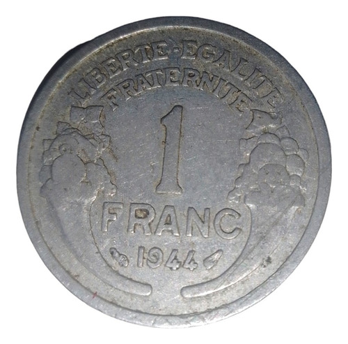 Moneda De Francia 1 Franco De 1944 