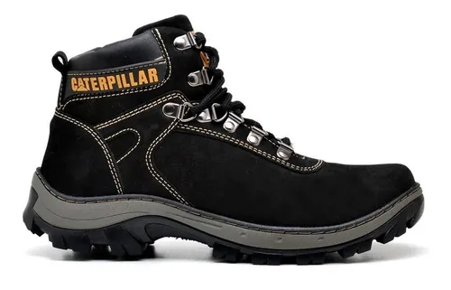 Bota Tenis Masculina Caterpillar Couro Cat Cano Baixo Preto