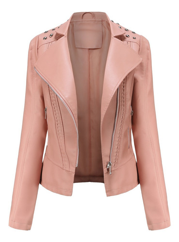 Chaqueta De Mujer Cl ¿sica Con Cremallera, Estilo Punk, [u]