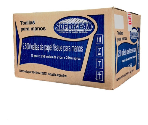 Toalla Intercalada Manos Softclean Beige X 2500 Unidades.