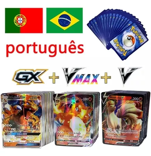 Kit 30 Cartas Pokemon Vmax Sem Repetir + Carta Charizard V