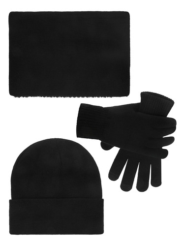 Gorro De Punto, Bufanda, Guantes Para Pantalla Táctil, Conju