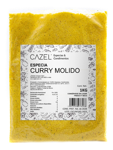 Curry En Polvo Artesanal Oaxaca 1kg