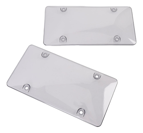 Capa Transparente Para Placa De Carro, Pacote Com 2