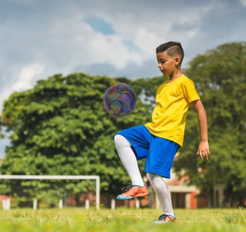 Imagen 3 de 10 de Balón Fútbol Holográfico Entrenamiento Reflectante Cámara