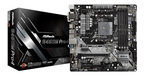 Motherboard Asrock B450m Pro4 Usb3.1 Gen2 Am4 128gb