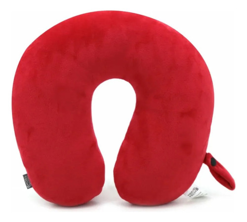 Almohada De Viaje Travel Tech 17014 Adulto Negro Liso Rojo Liso
