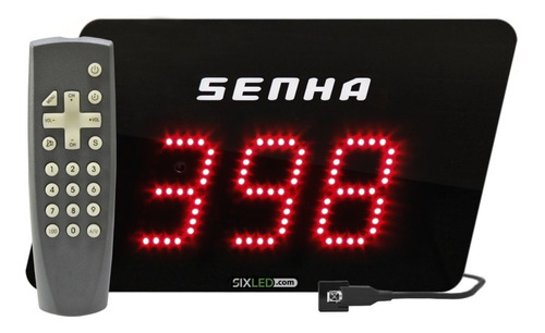 Painel De Senha Led Aleatória Com Controle Sem Fio