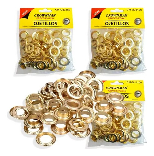 300pcs Ojetillos Metálicos 12mm Remache Ojal Lonas O Telas