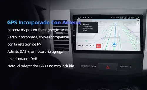 Isudar Radio Carro 1+32g Para Mitsubishi/outlander 2007-2012