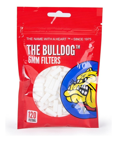 Filtro The Bulldog Slim 6mm Regular 16x6mm Bag C/ 120 Unid Sabor Sem sabor