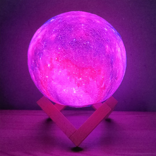 Luz Luna 5.9 3d Impreso Galaxy Lampara 16 Color Noche