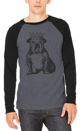 Bulldog Crown Camiseta Raglán De Manga Larga Para Hea