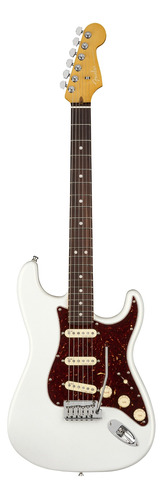 Guitarra elétrica Fender American Ultra Stratocaster de  amieiro arctic pearl uretano brilhante com diapasão de pau-rosa