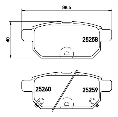 Balatas Trasera/ Suzuki S-cross Glx 2014 A 2018 Semimetálica