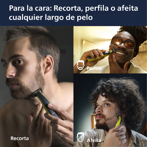 Philips Oneblade Qp2824/10 Afeitadora Verde Lima 5 Peines Verde Lima